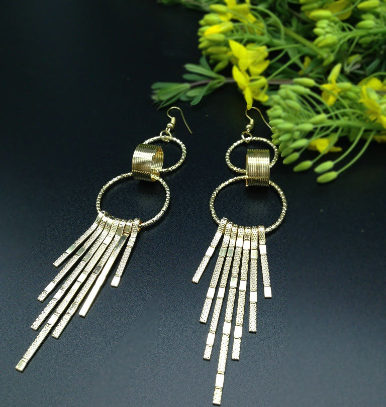 Trendy Chain Tassel Earrings - Vienna Verve Collection