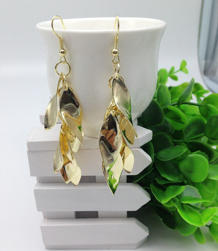 Willow Leaf Twist Earrings - Vienna Verve Collection