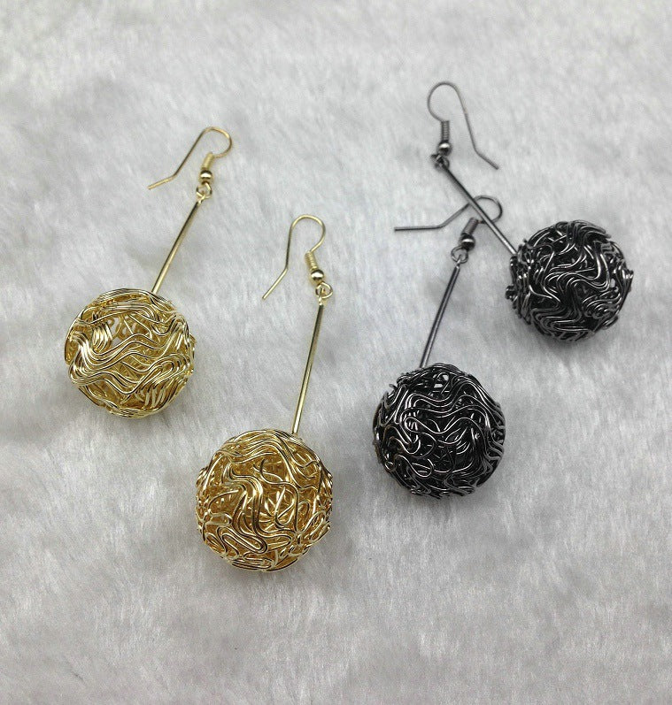 Dazzling Celestial Metal Orb Earrings - Vienna Verve Collection