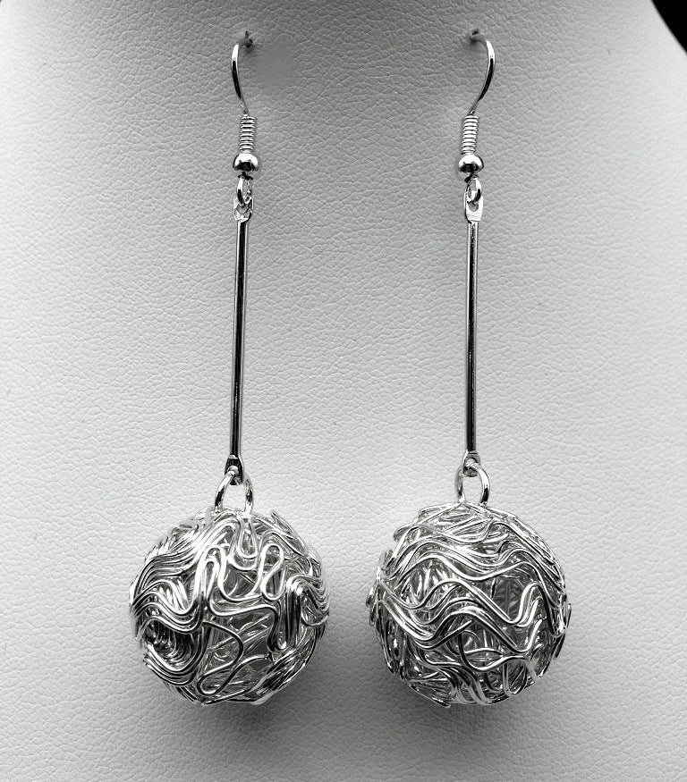 Dazzling Celestial Metal Orb Earrings - Vienna Verve Collection