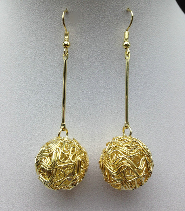 Dazzling Celestial Metal Orb Earrings - Vienna Verve Collection