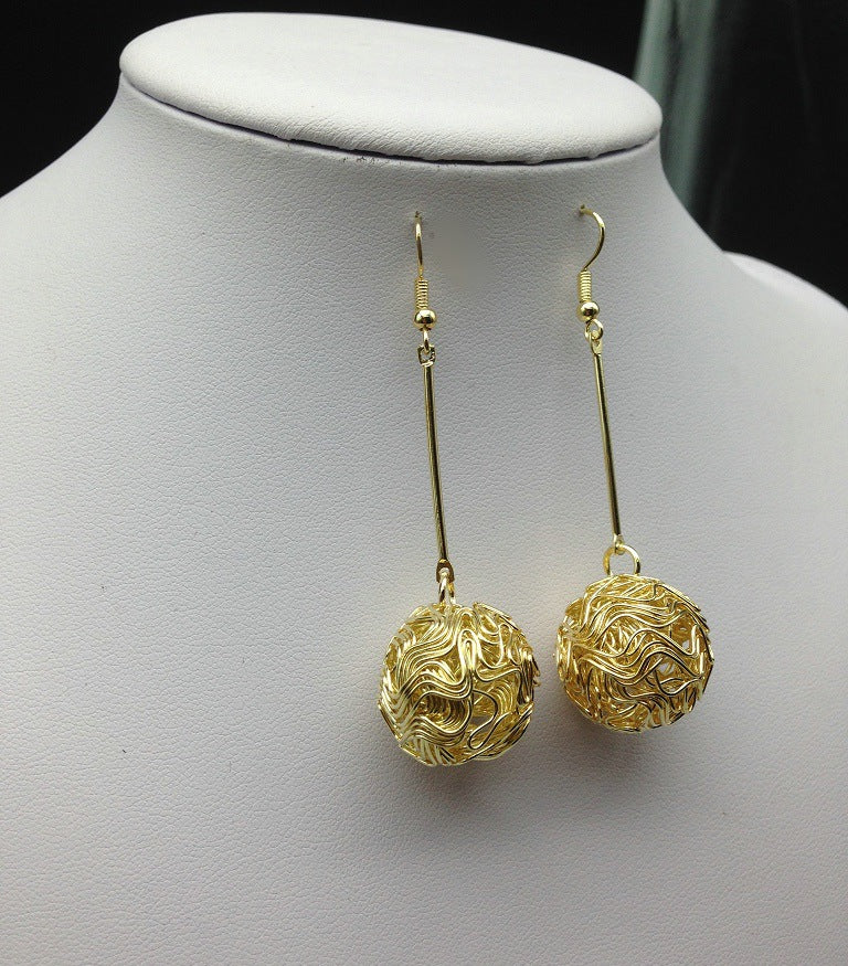 Dazzling Celestial Metal Orb Earrings - Vienna Verve Collection