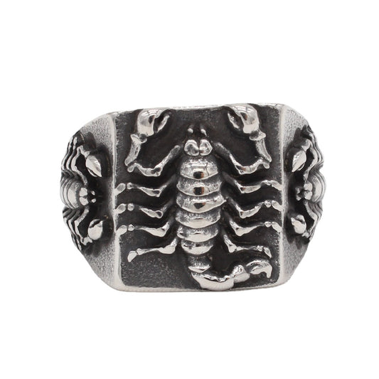 Retro Scorpion Relief Titanium Steel Ring for Men