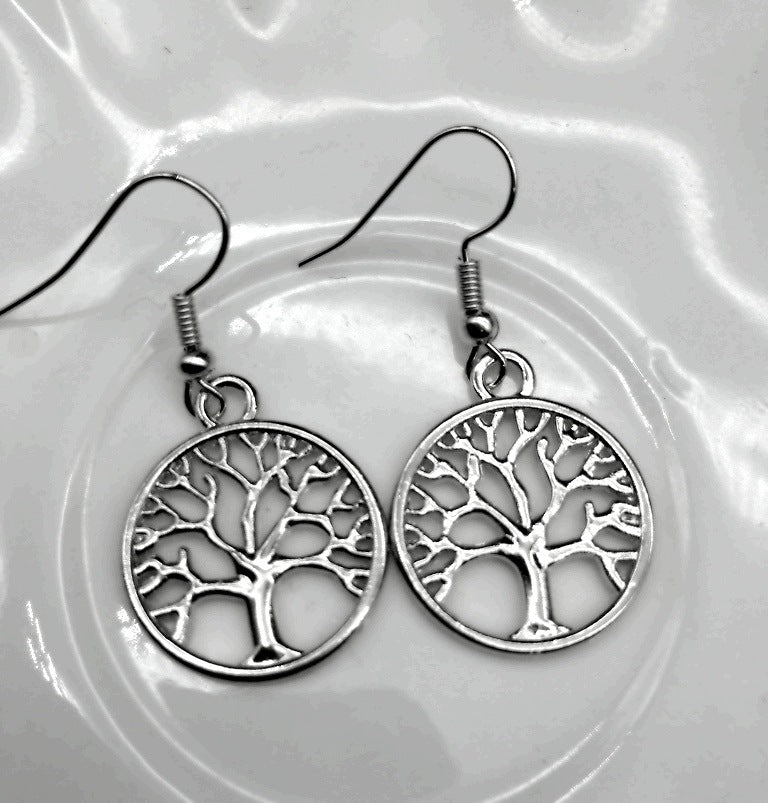 Vintage Peace Tree Earrings - Vienna Verve Collection