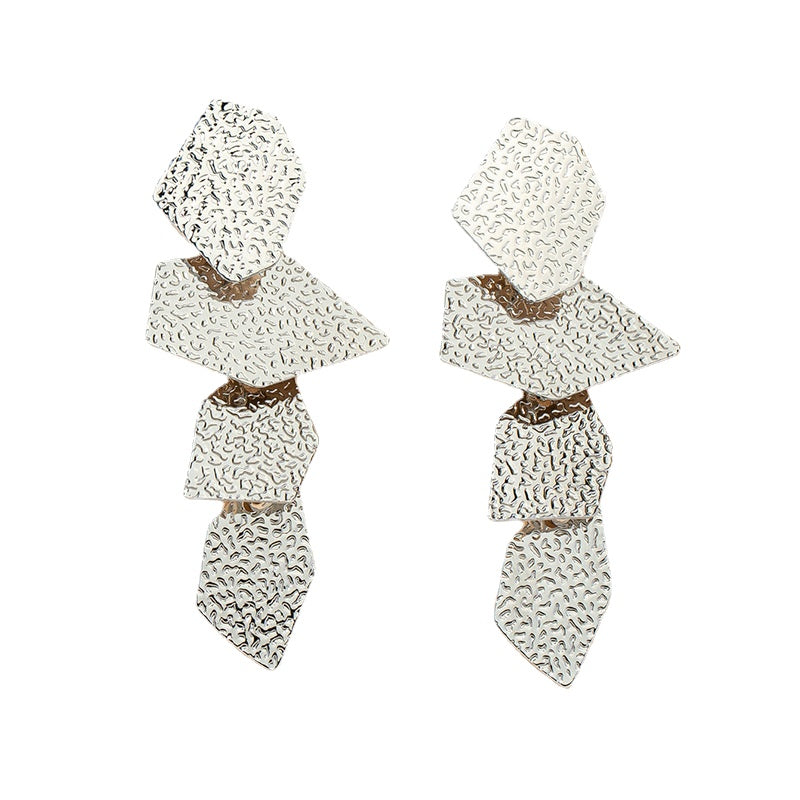 Retro Exaggerated Metal Earrings - Vienna Verve Collection