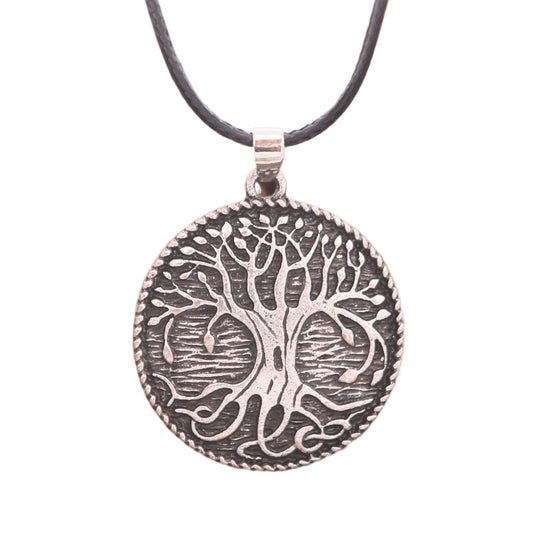 Viking Tree of Life Circular Necklace - Norse Legacy Collection