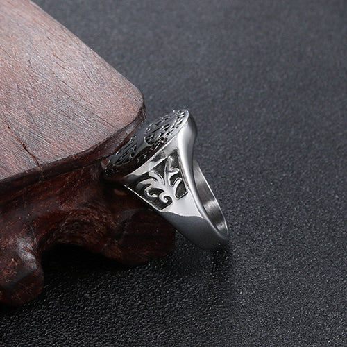 Stainless Steel Retro Punk Cross Ring for Men - Creative Wholesale Accessory