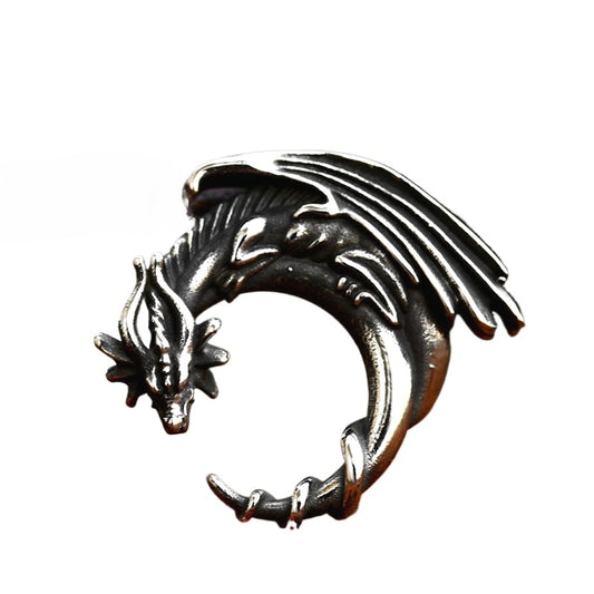 Wholesale Retro Titanium Steel Dragon Pendant for Men - European and American Foreign Trade Accessories