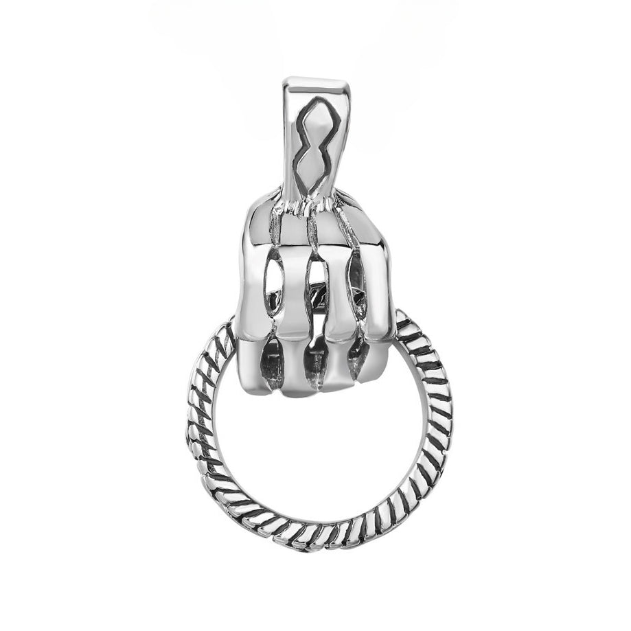 Devil Claw Circle Ring Titanium Steel Pendant for Men