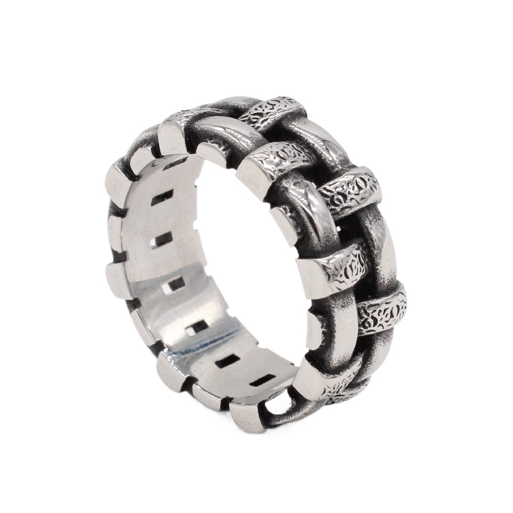 Personalized Retro Titanium Steel Ring for Men - European and American Style