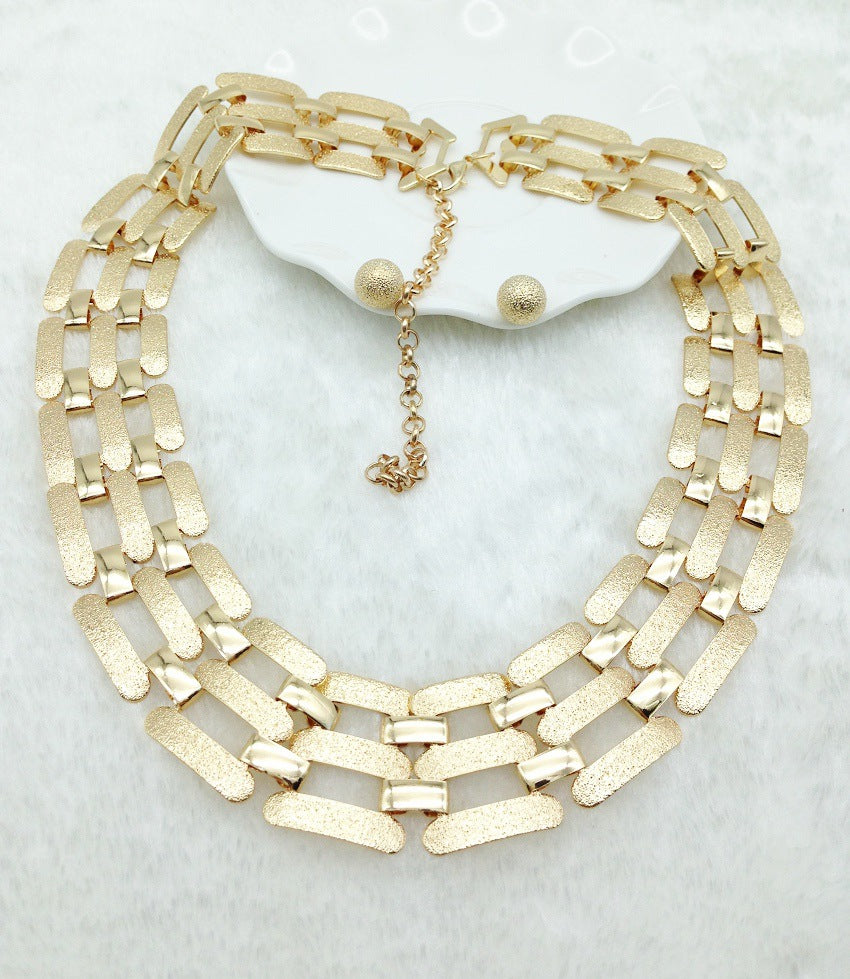 Punk Savanna Rhythms Nubuck Chain Necklace Set