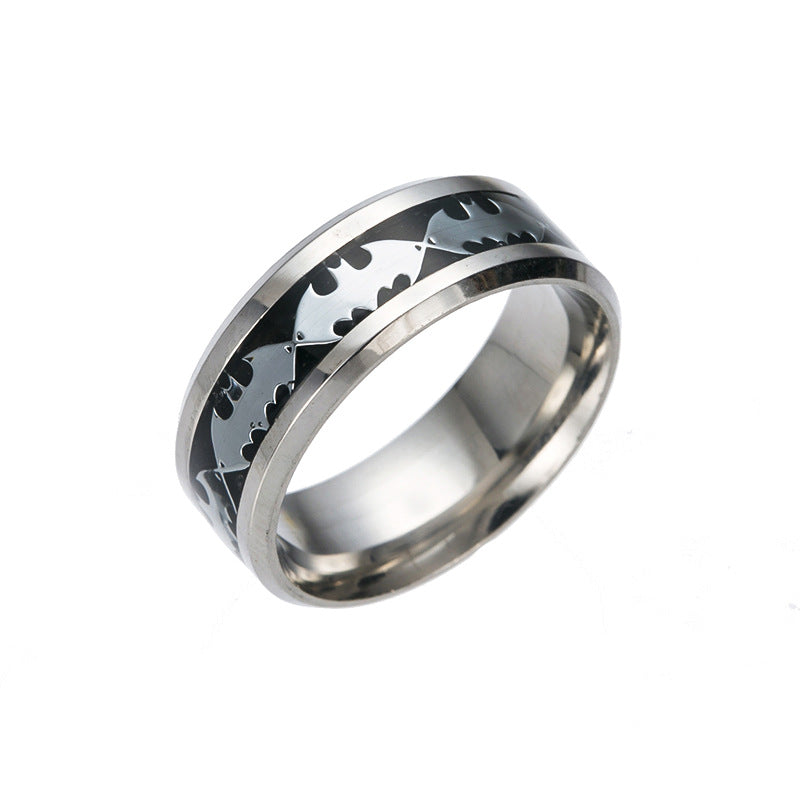 Men's Bat Design Titanium Steel Ring - Wholesale Manufacturer from Europe and America