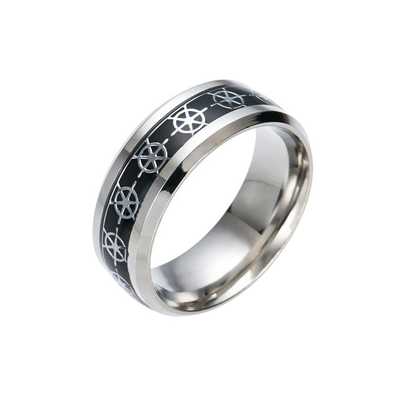 Nautical Stainless Steel Ring for Men - Everyday Genie Collection