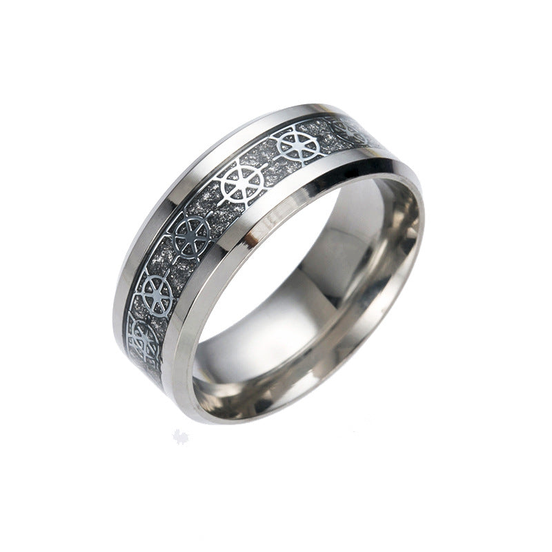 Nautical Stainless Steel Ring for Men - Everyday Genie Collection