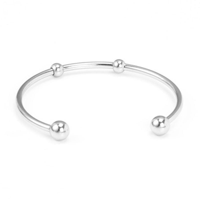 Chic Double Sphere Titanium Steel Bracelet for Women - Timeless Fashion Accessory