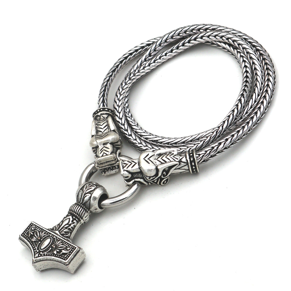 Viking Raytheon Hammer Necklace - Norse Legacy Men's Pendant