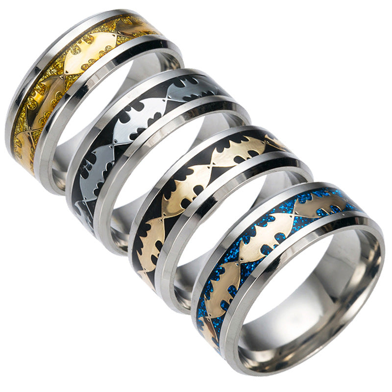 Men's Bat Design Titanium Steel Ring - Wholesale Manufacturer from Europe and America