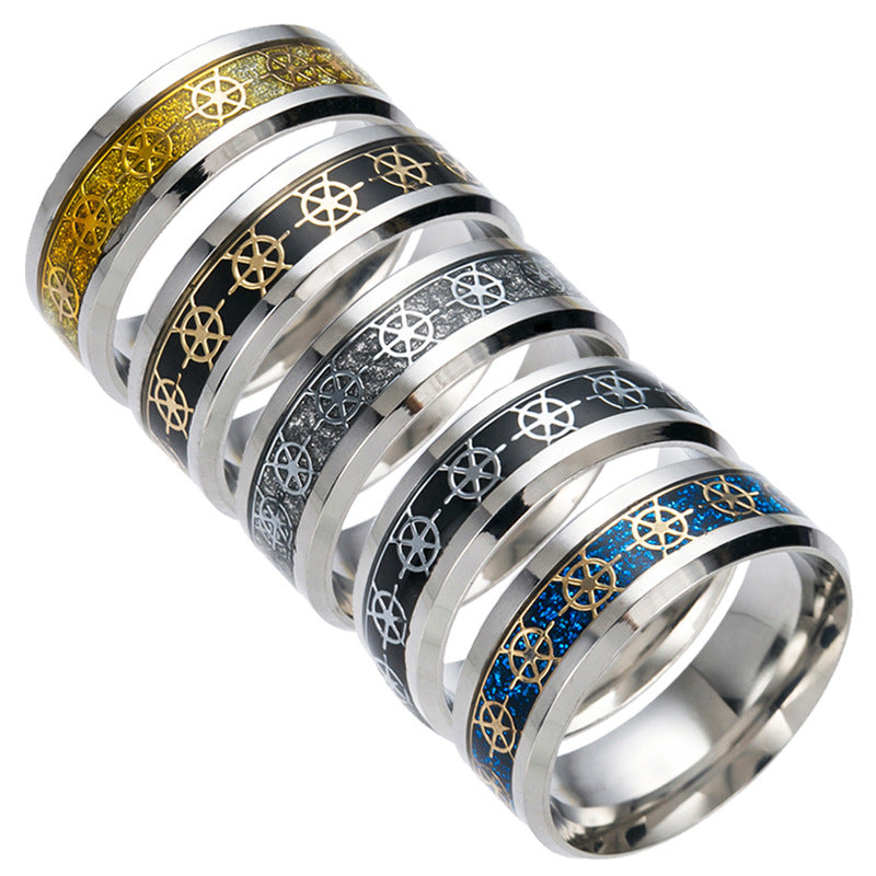 Nautical Stainless Steel Ring for Men - Everyday Genie Collection