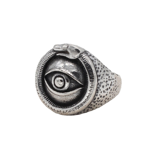 Personalized Retro Egyptian Pharaoh's Eye Men's Titanium Steel Ring