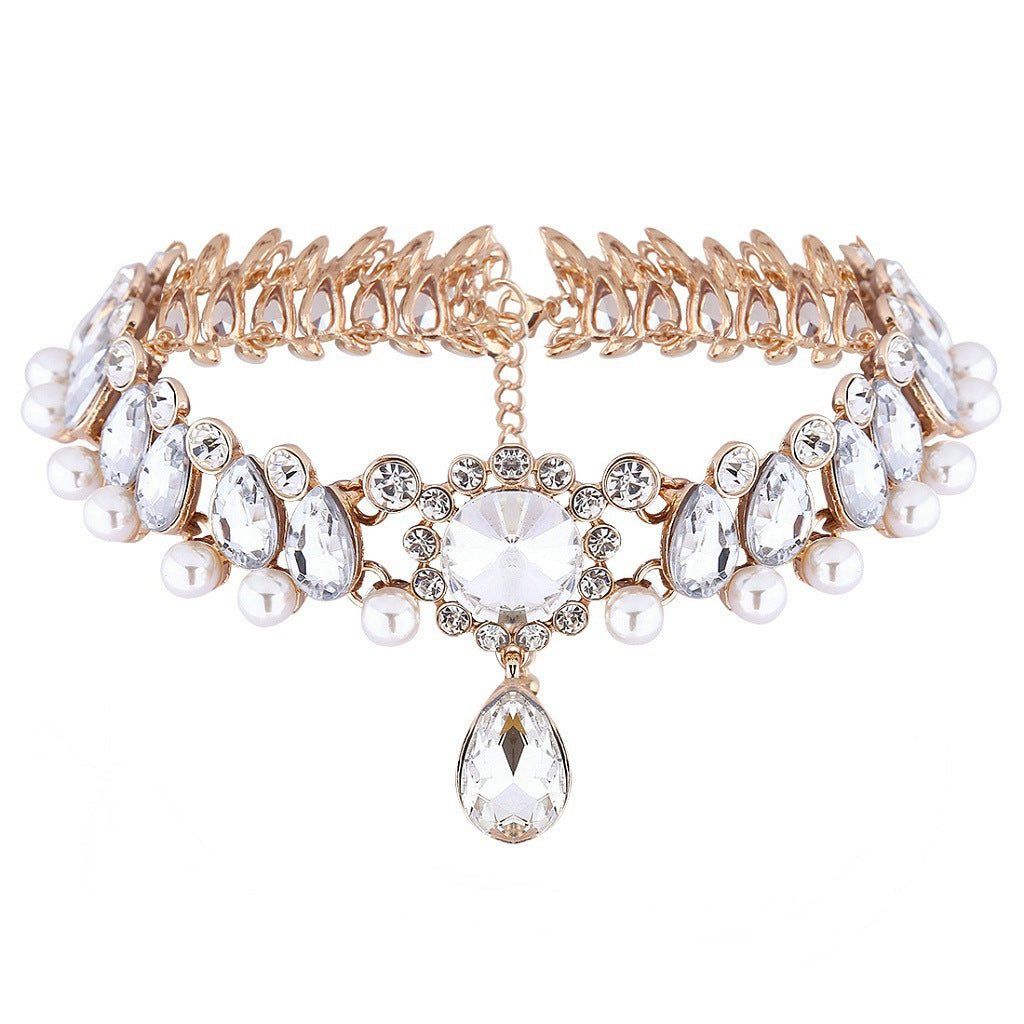 Fashion Necklace Collection: Exquisite Crystal Chokers from International Brands