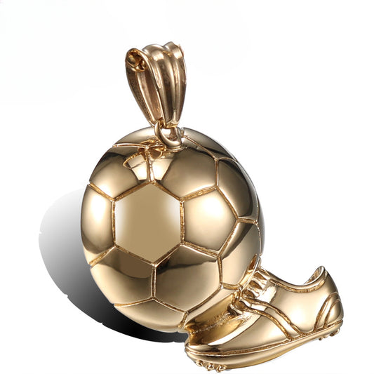 Retro Titanium Steel Men's Football Pendant Jewelry from Planderful Collection