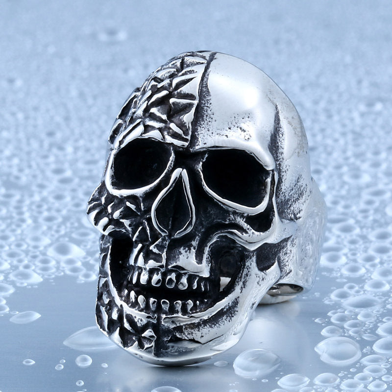 Titanium Steel Men's Edgy Skull Ring – Urban Fashion Accessory