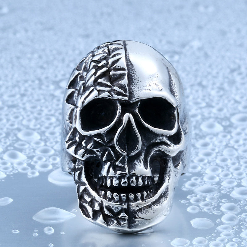 Titanium Steel Men's Edgy Skull Ring – Urban Fashion Accessory