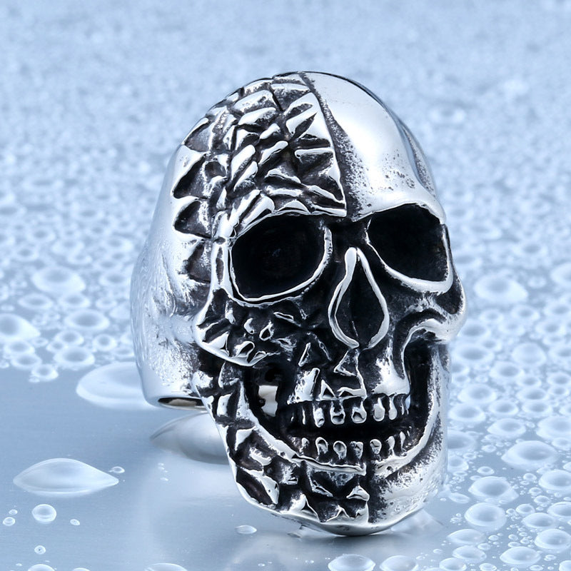 Titanium Steel Men's Edgy Skull Ring – Urban Fashion Accessory