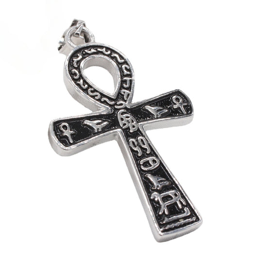 Anubis Ankh Cross Titanium Steel Pendant for Men