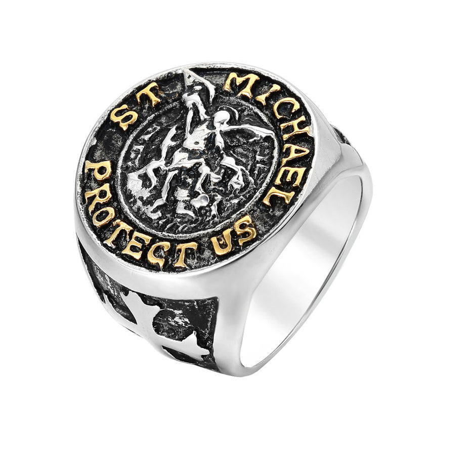 Greek Mythology Titanium Steel Men's Ring