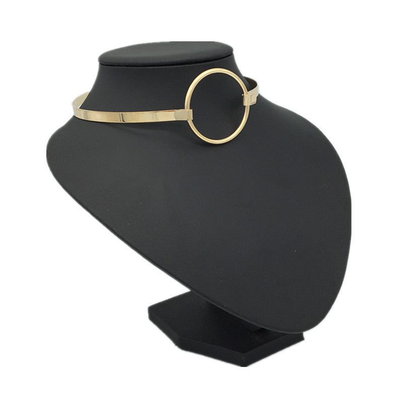 Open Circle Collar Necklace with Minimalist Design