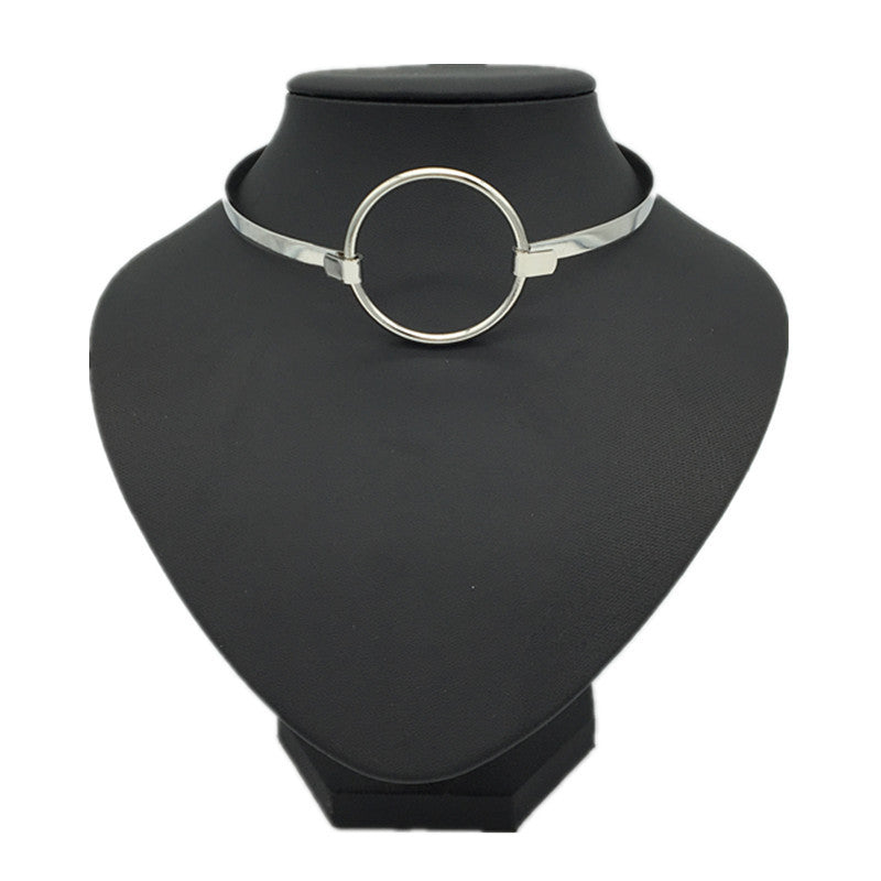 Open Circle Collar Necklace with Minimalist Design