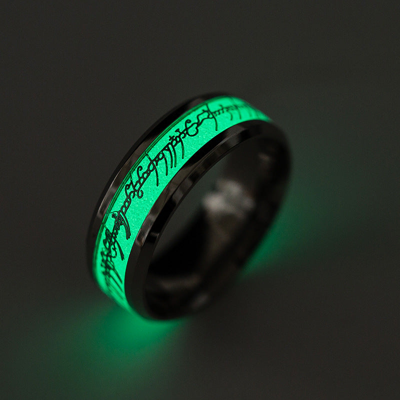 Glowing Steel Ring for Men - Everyday Genie Collection