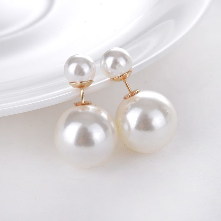 European Pearl Double-sided Earrings for Women