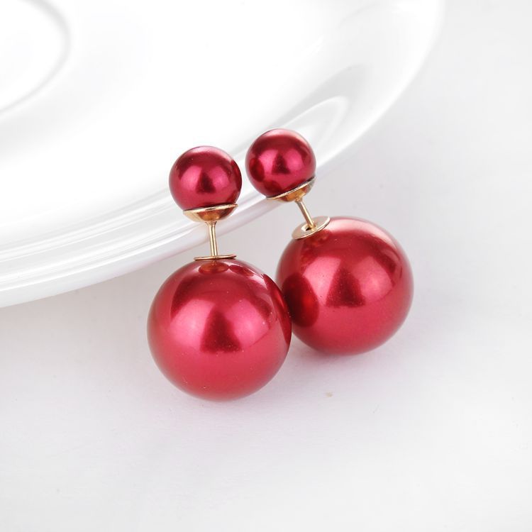 European Pearl Double-sided Earrings for Women