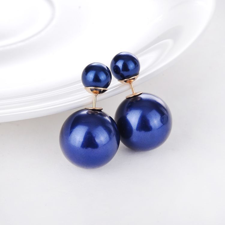 European Pearl Double-sided Earrings for Women