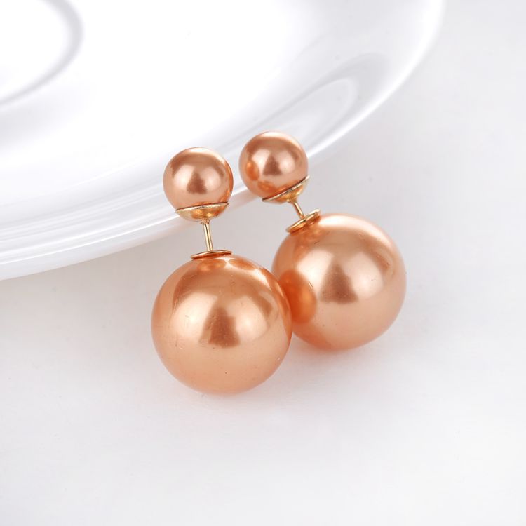 European Pearl Double-sided Earrings for Women