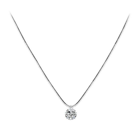 Fresh Girl Zircon Necklace - Sterling Silver