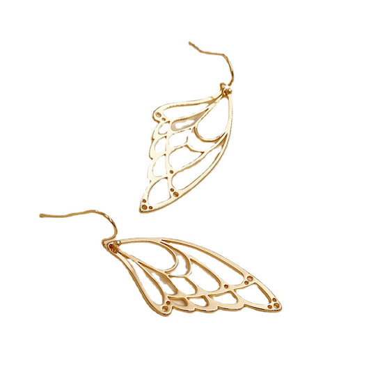 Metallic Butterfly Wing Earrings - Elegant Cross-border Jewelry for Trendsetters