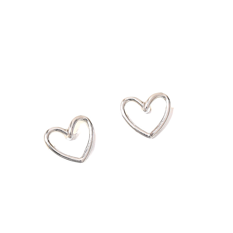 Korean Sweet Love Metal Earrings for Chic Daily Wear