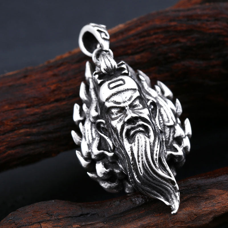 Wholesale Ethnic-Inspired Men's Pendant Necklace with Titanium Steel Guan Gongguan Erye Design