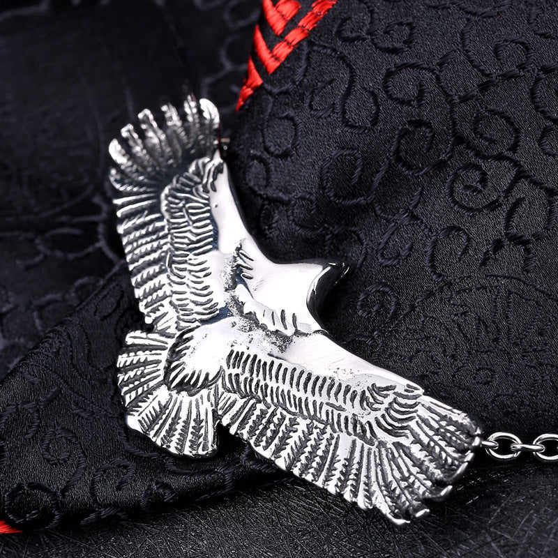 Vintage Titanium Steel Eagle Pendant for Men - Wholesale Takahashi Wulang Jewelry