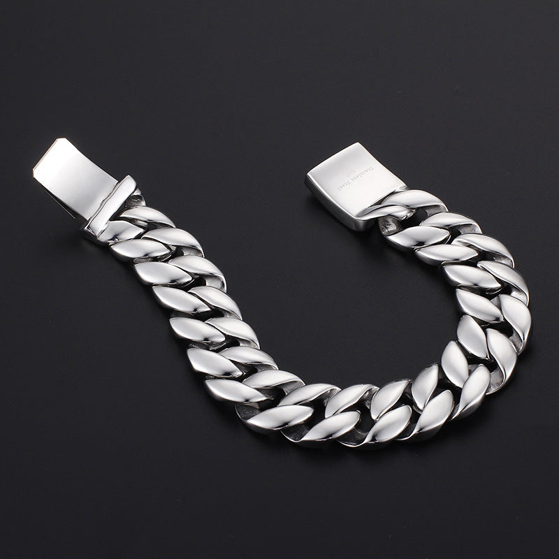 Wholesale Men's Titanium Steel Bracelet - Durable and Colorfast Stainless Steel Design