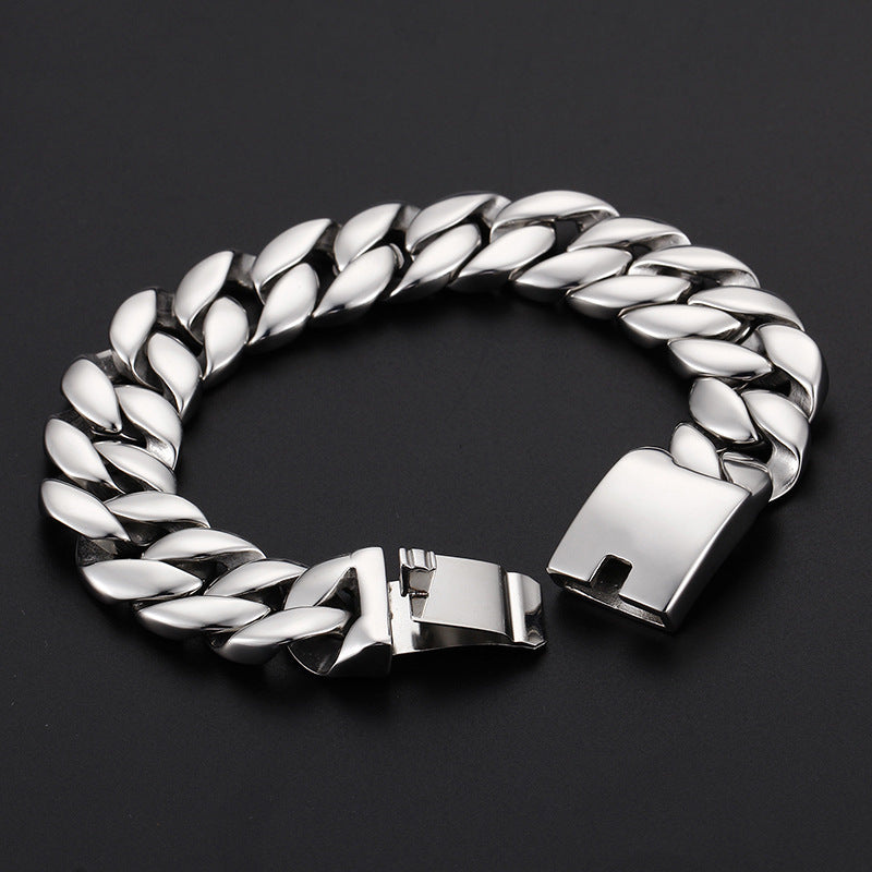 Wholesale Men's Titanium Steel Bracelet - Durable and Colorfast Stainless Steel Design