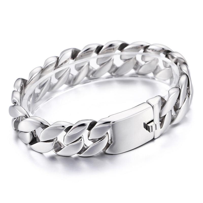 Wholesale Men's Titanium Steel Bracelet - Durable and Colorfast Stainless Steel Design