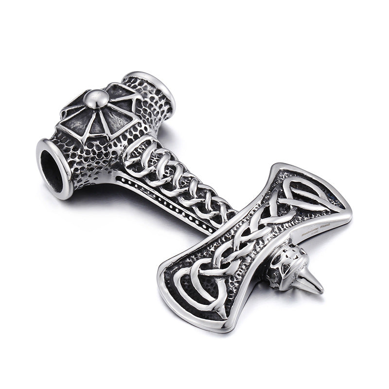 Nordic Style Men's Stainless Steel Thor's Hammer Pendant – Planderful Shop