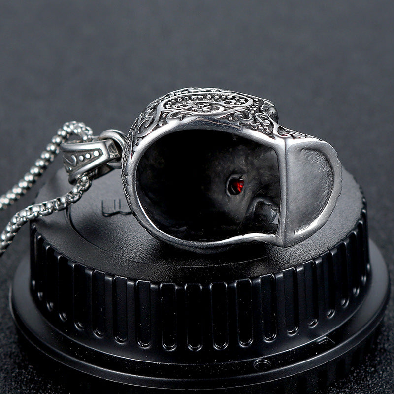 Retro Punk Titanium Steel Pendant with European and American Religious Totem Design for Men