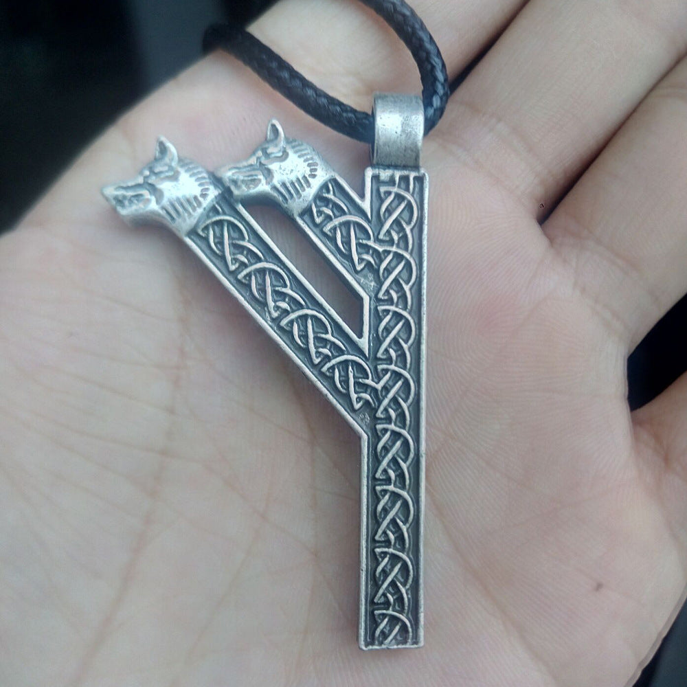 Viking Rune Flute Pendant Necklace for Men