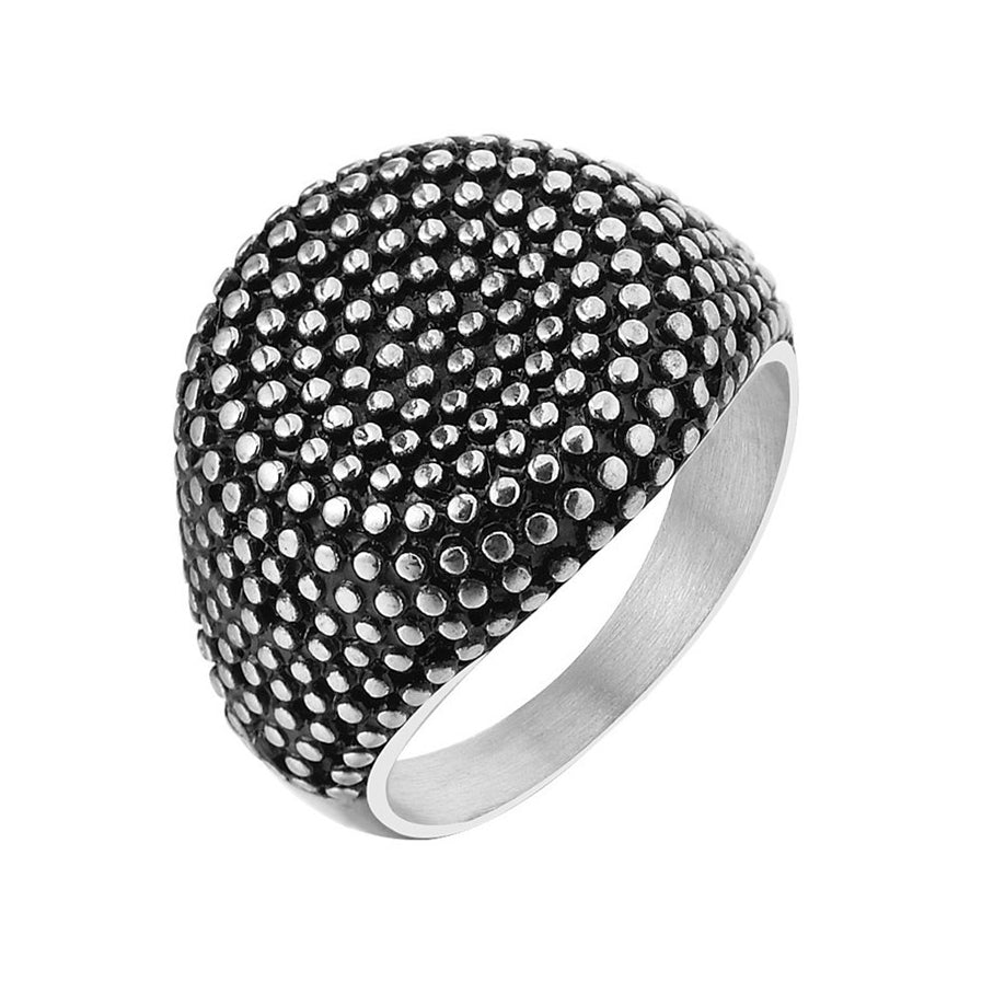 Personalized Retro Simple Dot Men's Titanium Steel Ring