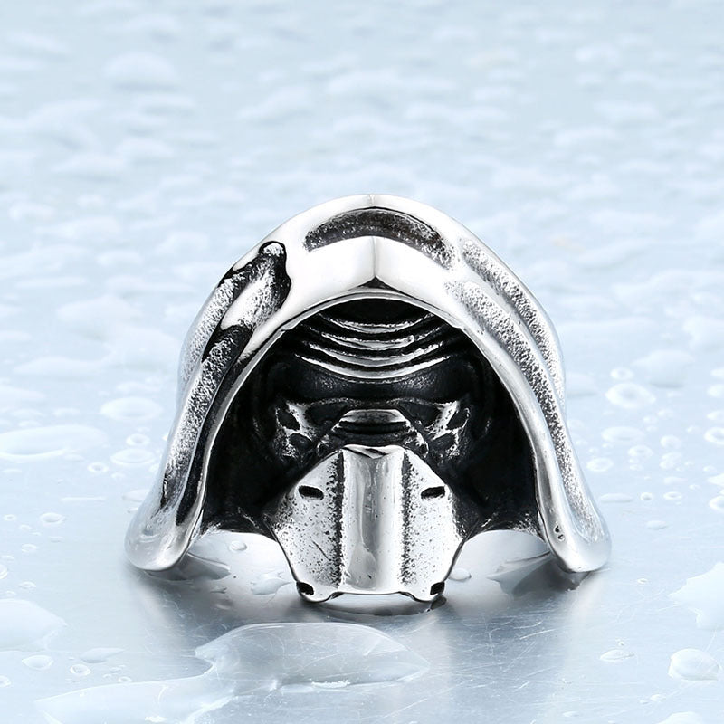 Kylo Ren Inspired Titanium Steel Ring for Men, Star Wars Personality Accessory